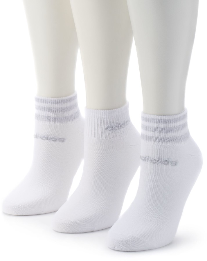 adidas Women's 3-Pack climalite Striped Low Cut Socks - ShopStyle