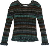 Thumbnail for your product : Milly Rib-Knit Lurex Stripe Sweater, Size 8-14