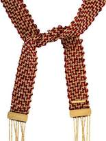 Thumbnail for your product : Carolina Bucci Silk & Gold Short Woven Scarf Necklace