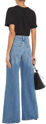 Frame Faded High-rise Wide-leg Jeans