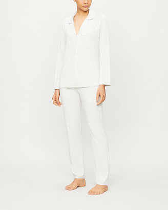 The White Company Classic button-up stretch-jersey pyjama set