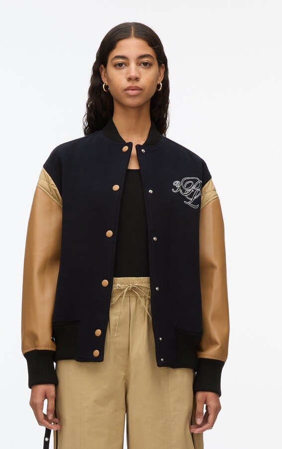 3.1 x Shopbop Boxy Varsity Jacket W Ties in MIDNIGHT MULTI