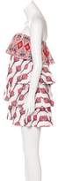 Thumbnail for your product : Caroline Constas Embroidered Strapless Dress w/ Tags