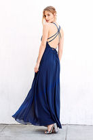Thumbnail for your product : Lulus Flutter Freely Navy Blue Maxi Dress