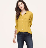 Thumbnail for your product : LOFT Petite Roll Sleeve Utility Blouse