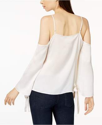 Kensie Tie-Sleeve Cold-Shoulder Blouse