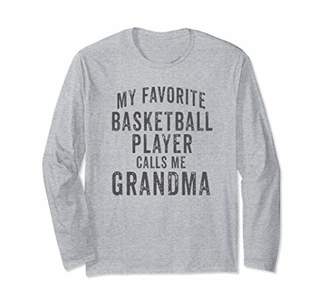 My Favorite Basketball Player Calls Me Grandma Grandmother Long Sleeve T-Shirt