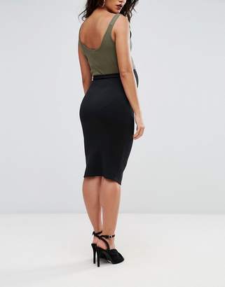 ASOS Maternity Over The Bump Skirt with Zip Front