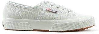 Superga Cotu White Leather Lace Up Trainers