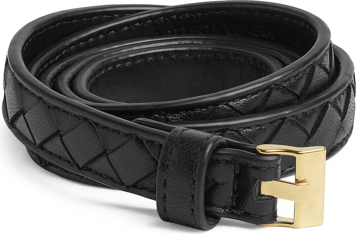 Bottega Veneta Thin Leather Intrecciato Watch Belt
