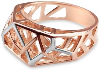 Bellus Domina Rose Gold Plated Crossover Ring