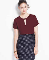 Thumbnail for your product : Ann Taylor SS Keyhole Tee