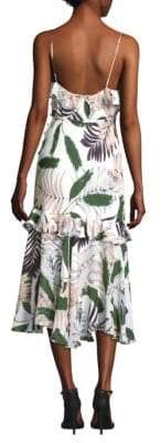 Milly Tropical-Print Silk Dress