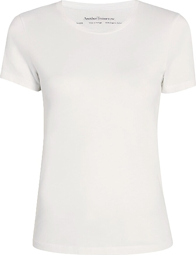 ANOTHER TOMORROW Women's Crew Neck Tee - White - Size XS