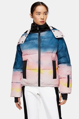 Topshop Ombre Printed Ski Jacket by SNO - ShopStyle