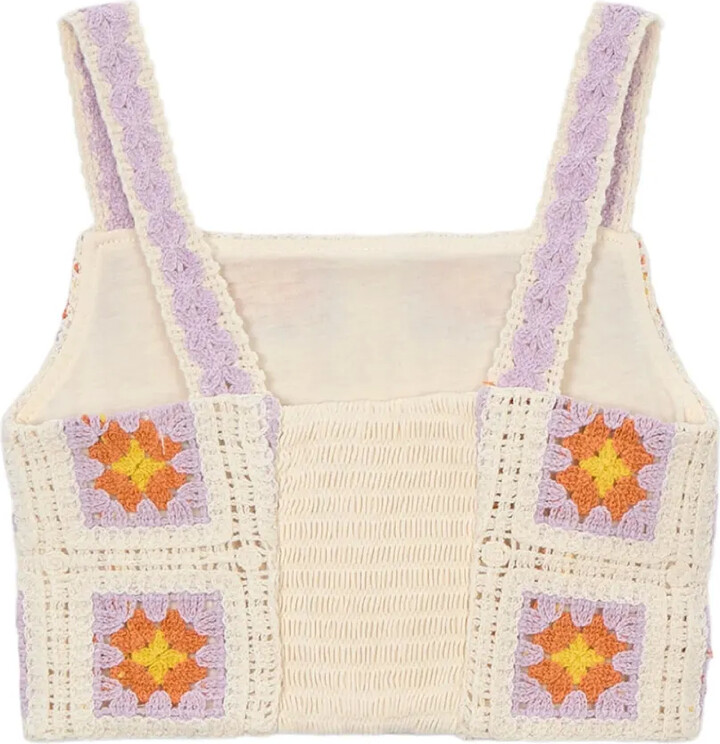 Mayoral Flower-Detail Crochet Top