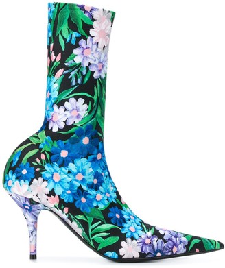 Balenciaga floral print Knife boots