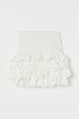 H&M Flounced cotton skirt