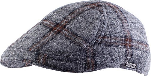 Wigens WigensMen'sItalianCheckWoolPubCap,58,Grey