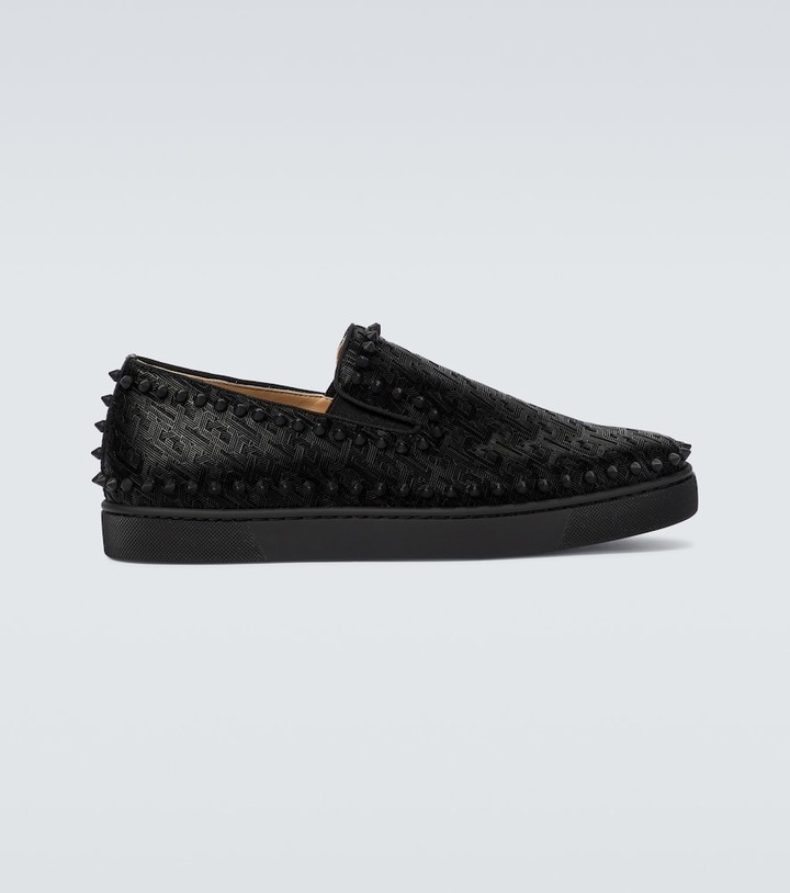 Christian Louboutin Pik Boat shoes - ShopStyle Slip-on Sneakers