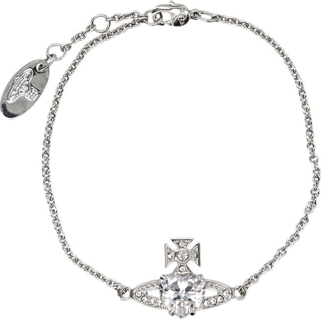 VIVIENNE WESTWOOD JEWELLERY - Ariella rhodium-plated brass and Swarovski  crystal bracelet