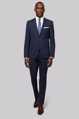 DKNY Slim Fit Navy Semi Plain Suit