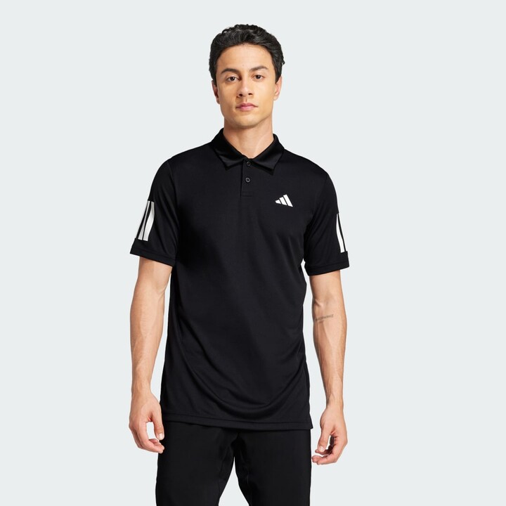 adidas Club Tennis 3-Stripes Polo Shirt Black S Mens
