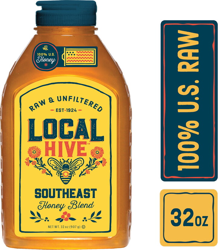 Local Hive, Raw & Unfiltered, 100% U.S. Southeast Honey Blend, 32oz Bottle