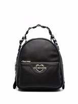 Thumbnail for your product : Love Moschino Logo-Plaque Leather-Effect Backpack