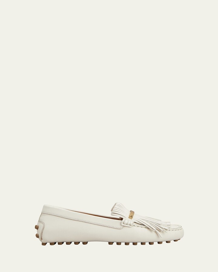 Tod's Gommino Nappa Fringe Driver Loafers