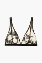 Thumbnail for your product : I.D. Sarrieri Fleur Interdit embroidered stretch-tulle soft-cup triangle bra