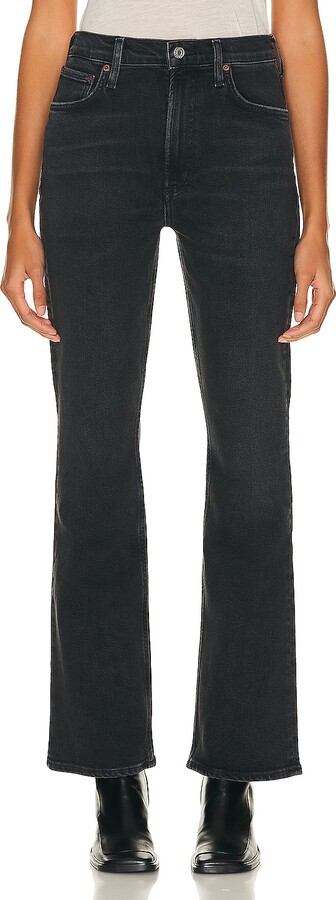 AGOLDE Nico High Rise Slim Boot Jeans in Black