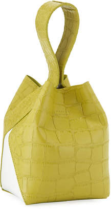 Croco Exclusive Two-Tone Bucket Bag