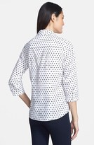 Thumbnail for your product : Foxcroft Square Dot Print Fitted Cotton Shirt