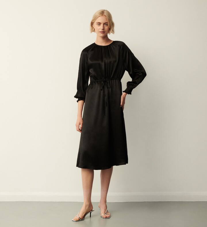 Finery London Florian 3/4 Sleeve Round Neck Midi Dress