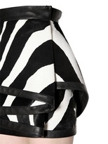 Thumbnail for your product : Balmain Zebra Printed Ponyskin Skirt