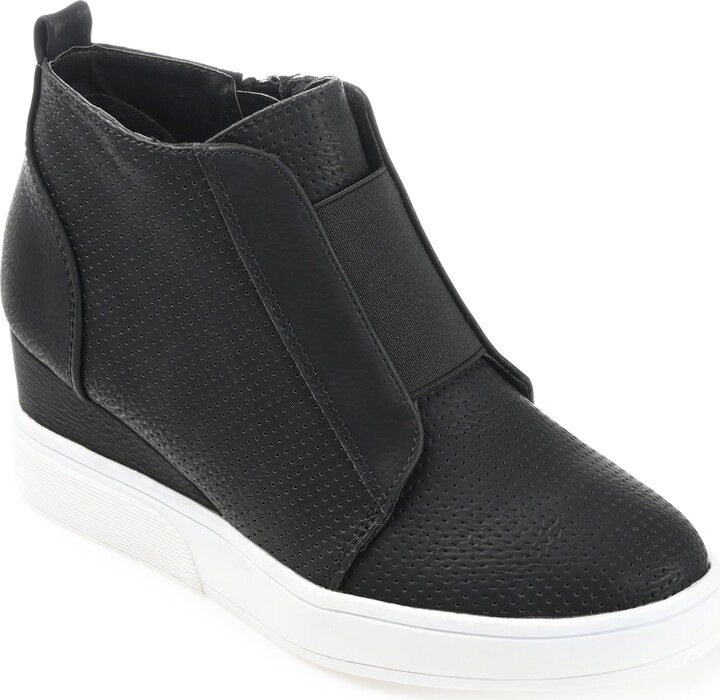 Journee Collection Women's Wide Width Clara Sneaker Wedge