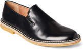 Thumbnail for your product : Dries Van Noten Black Leather Crepe-Sole Slip-Ons