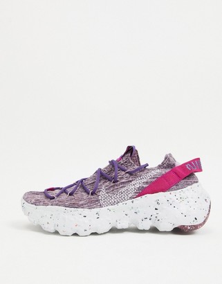 Nike Space Hippie 04 flyknit sneakers in pink