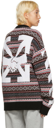 Off-White Red Fair Isle Agreement Sweater