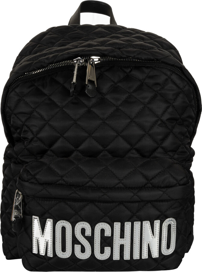 Moschino Diamond Quilted Logo Backpack ShopStyle
