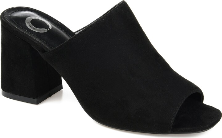 wide width black mules