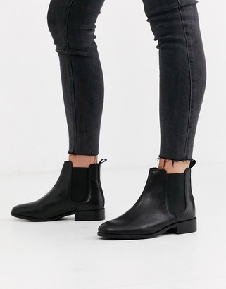 Office Bramble black leather chelsea boots - ShopStyle