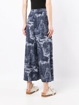 Thumbnail for your product : Pierre Louis Mascia Forest Angel-print silk pants