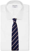 Thumbnail for your product : Drakes Kingsman + 8.5cm Striped Silk And Cotton-Blend Faille Tie