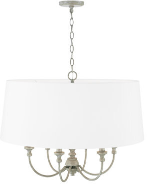 Grey Drum Shade The World S, Paquette 6 Light Shaded Drum Chandelier