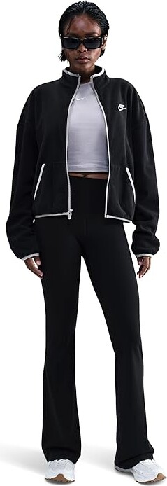 Nike Sportswear Club Fleece Loose Cozy Track Jacket Women's Jacket Black/College Grey : XL (US 16-18), Polyester