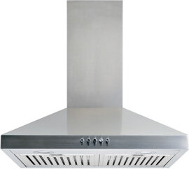 Winflo W103C Series 30" 400 CFM Convertible Wall Mount Range Hood in Stainless Steel With Filter Included