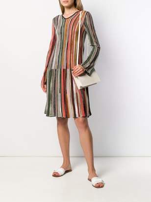 M Missoni Knitted Striped Dress
