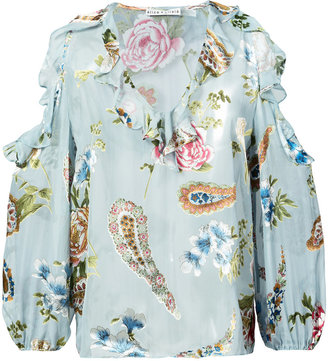 Alice + Olivia ruffle floral print blouse